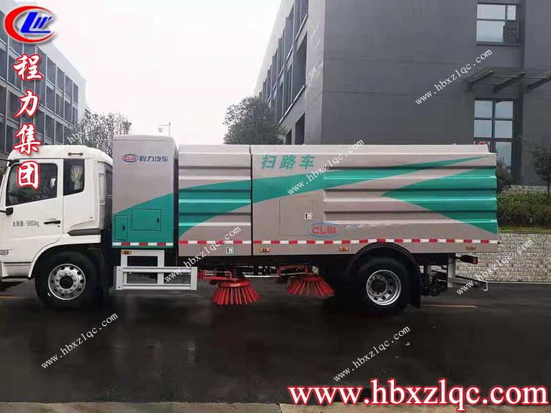 程力集團(tuán)純電動(dòng)的東風(fēng)天錦掃路車，經(jīng)濟(jì)又環(huán)保
