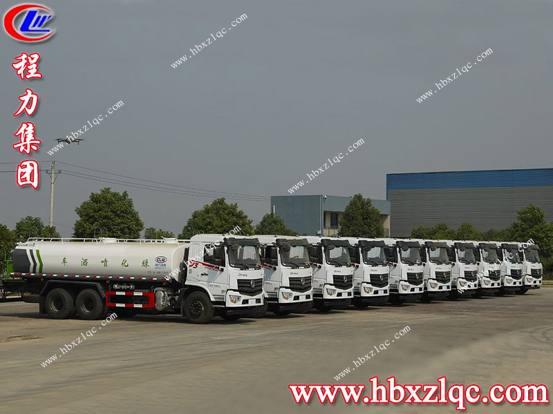 夏日炎炎，有你超甜——程力集團(tuán)批量東風(fēng)后雙橋D3L灑水車發(fā)車前往客戶所在地
