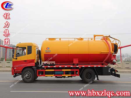 城市污水不用慌，大肚便便超能裝——程力東風天錦吸污車